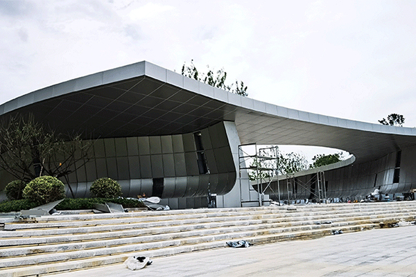 Anhui Chuzhou Liwan River Yiran Pavilion Garden Landscape Steel Structure